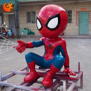 ประติมากรรมไฟเบอร์กลาสรูปแมงมุมการ์ตูนเครื่องประดับเช็คอินในสวนสนุกการตกแต่งธีมภาพยนตร์ห้างสรรพสินค้า - Product Image 1