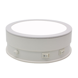 In Stock 20cm fotografia giradischi Display 360 gradi elettrico luce di riempimento luce rotativa espositore con Display luminoso - Product Image 6