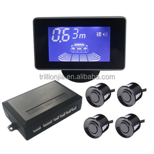Sistema de sensor de estacionamiento LED Radar de respaldo inverso para automóvil Zumbador Alarma de advertencia Pantalla LED con 4 sensores de estacionamiento - Product Image 1