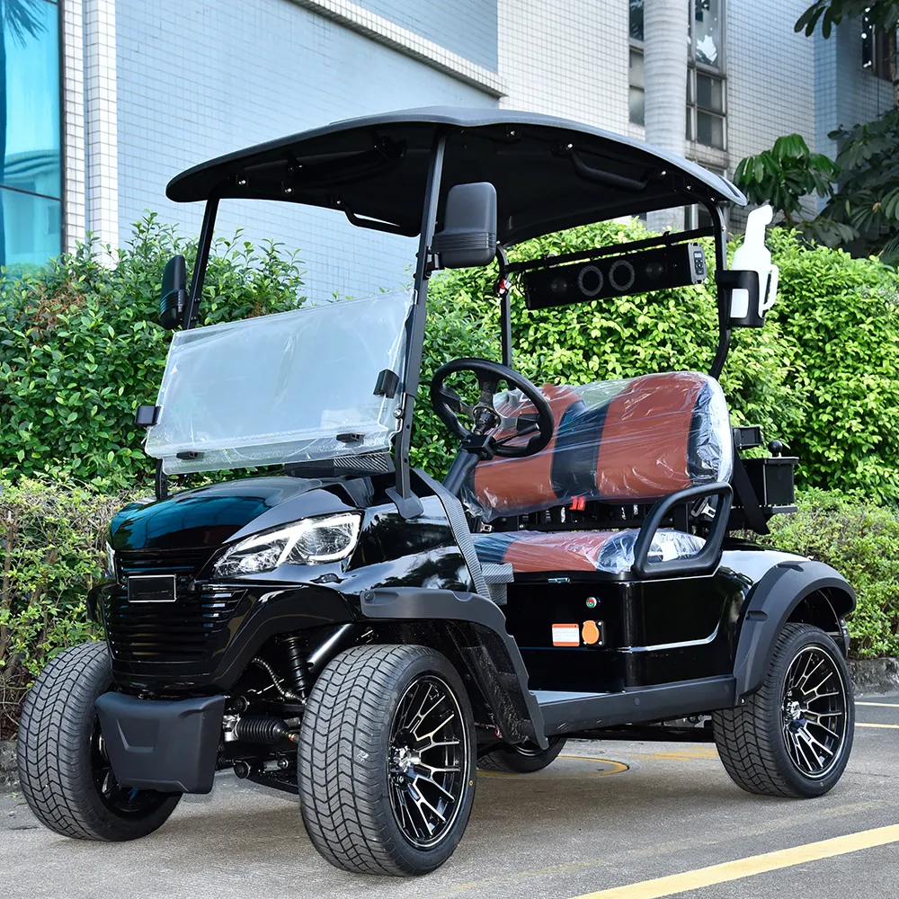 High End New Design Luxo Carrinho De Golfe Utilitário Velocidade Mais Rápida 4 Rodas Bateria De Lítio Carrinhos De Golfe Elétricos 2 Assento Pequeno Clube Carro