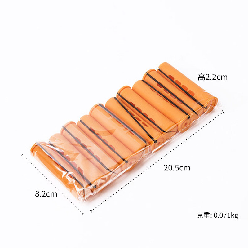 Hair rolls with cap & 2.2 Pack of 10 orange color