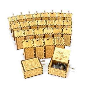 Оптовая Продажа с лазерной гравировкой Гарри фильм Поттер аниме деревянная ручная рукоятка на заказ Мини-музыкальная шкатулка сувенир подарок - Product Image 2