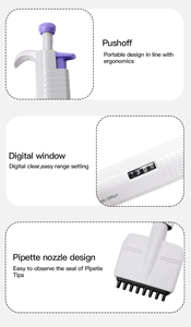 Ikeme phòng thí nghiệm đa kênh <span class=keywords><strong>Pipette</strong></span> Micropipette 50-300ul hoàn toàn tiệt trùng đa kênh pipettor điều chỉnh khối lượng Micropipette - Product Image 5