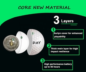 Biểu Tượng Tùy Chỉnh Ánh Sáng Ban Đêm up Golf Quả Bóng Phát Sáng Trong Bóng Tối <span class=keywords><strong>LED</strong></span> Sáng Bóng Golf Với Bộ Quà Tặng Chơi Trong Bóng Tối - Product Image 5