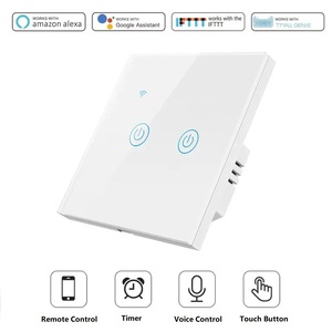 TUYA intelligente WLAN+RF Touchscreen-Wandschalter für Beleuchtung, 1,2,34 Gang intelligente WLAN-Schalter für LED-Beleuchtung APP-Steuerung - Product Image 2