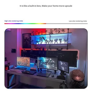 ไฟแถบ LED USB 5V RGB หลากสี24คีย์รีโมทคอนโทรลพร้อมกล่องแบตเตอรี่สำหรับพื้นหลังทีวีไฟบรรยากาศ - Product Image 4