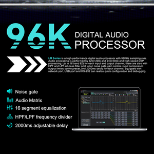 Nuoxun Professional Audio 4 <strong>Input</strong> 8 Output 96K DSP FIR Signal Processors Metal Material for PA System - Product Image 3
