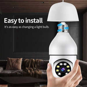 Fotocamera a bulbo a colori 1K Wireless ad alta definizione a doppia luce a 360 gradi per la casa, telecamera per il monitoraggio della rete di Garage all'aperto - Product Image 5