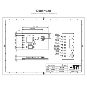 NRF24l01p 2.4 ghz 0dBm 1mW 200 metri modulo rf AS01-ML01IPX raspberry pi IPX antenna piccolo trasmettitore e ricevitore - Product Image 3