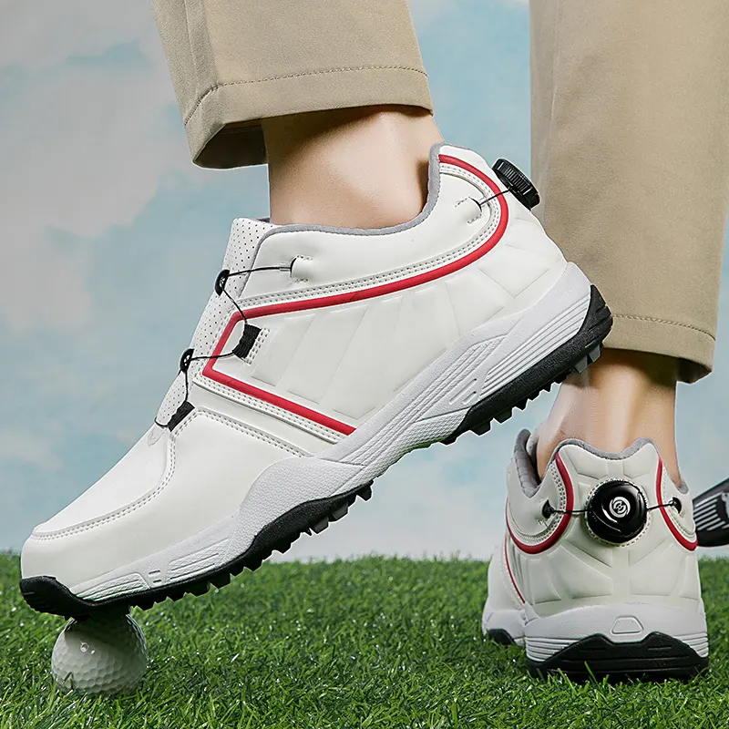 Custom Mens Laceup Spiked Golf Shoes señoras Hecho en China, fabricantes de venta directa de parejas de zapatos de golf para los hombres