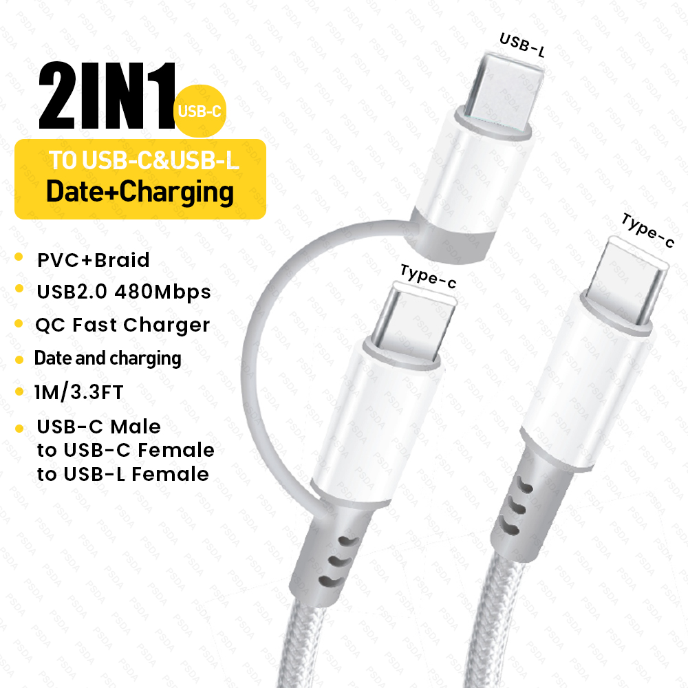 Blanc-(2IN1-USB C) UCB368