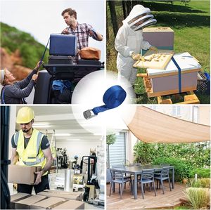 Cam khóa Ratchet <span class=keywords><strong>Tie</strong></span> xuống Dây đeo 1inch 2.5m phá vỡ sức mạnh 250kg kẹp khóa với phát hành nhanh chóng cho hàng hóa kiểm soát - Product Image 6