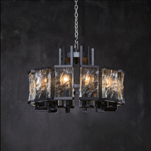 Hiện Đại Mỹ sang trọng 34 nhập Glass Chandelier với mạ vàng brass khung cho phòng khách khách sạn nhập foyer E12 cơ sở - Product Image 5