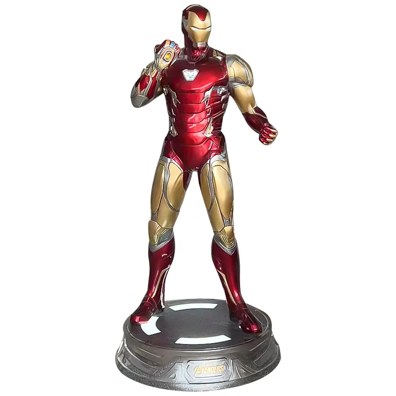 Statua a grandezza naturale della figura di Marvel MK50 Iron Man Home Outdoor Decor artigianato in resina scultura in fibra di vetro Superheros