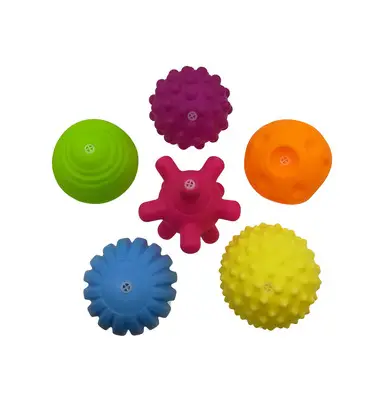6 pz/set Set di palline sviluppo di sensi tattili che toccano Baby Training Ball massaggio giocattoli morbidi per bambini