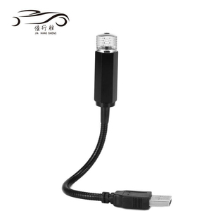 לייזר כוכבים מעניין USB גג רכב גג כוכב אור פנים אווירה אור סגול אדום צבעוני מיני קישוט מנורת גלקסיה לילה