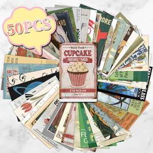 15CM 50PCS Vintage art paint planet retro <strong>poster</strong> - Product Image 3