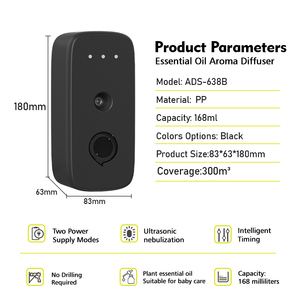 Type-<strong>C</strong> 168ML Automatic Essential Oil Scent Air Diffuser Wall Mounted Remote Control Machine Waterless <strong>Perfume</strong> for Hotels - Product Image 5