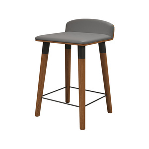现代简约快餐咖啡店前台餐厅木质吧台凳和桌子组合家具 - Product Image 6