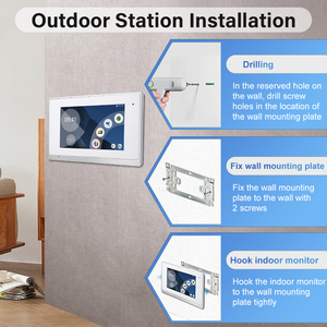 Buenos servicios, videoportero de 7 pulgadas, cámara de seguridad para el hogar, Monitor, compatible con sistema de intercomunicación de llamada interna para edificios - Product Image 6