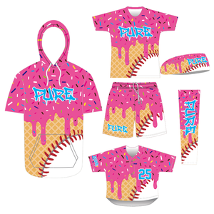 Tùy Chỉnh Thăng Hoa Bóng Chày Đức Tin Chéo Ice Creamm Ngắn Tay Áo Hoodie Cookie Rắc Mùa Hè Polyester T-Shirt Áo Cho Nam Giới - Product Image 2