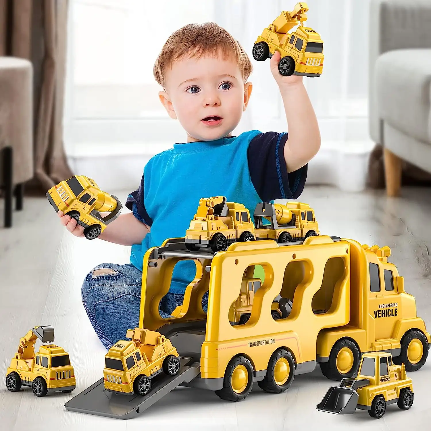 3 4 5 6 세 소년을위한 건설 유아 트럭 장난감