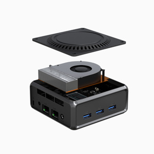 Intel Alder Lake N100 <strong>Processor</strong> 16GB DDR5 512GB SSD Triple Display 2*RJ45 LAN Windows11 Compact Mini <strong>Computer</strong> PC - Product Image 1