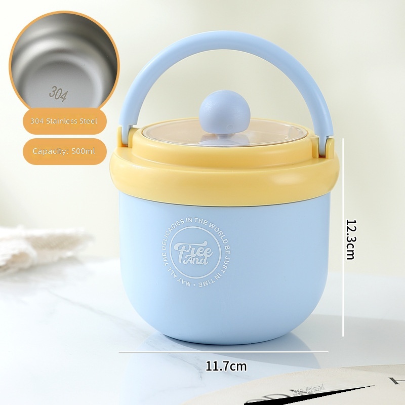 500 ml d'acier inoxydable bleu