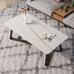 Yushi Group italiano moderno minimalista italiano mesa de té italiana Rectangular piedra sinterizada sala de estar de gama alta mesa de centro para el hogar pequeña - Product Image 3
