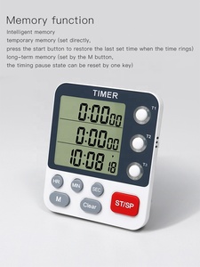 Pronto per la spedizione supporto portatile o magnete Count Up Down Timer tre gruppi timer professionale orologio LCD per i regali - Product Image 2