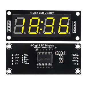 TM1637 Display a LED da 0.56 pollici tubo digitale decimale 7 segmenti orologio a 4 cifre modulo a doppio punto scheda Driver seriale 5 colori - Product Image 5