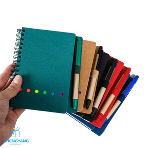 Impresión personalizada A5 cuaderno Kraft cuaderno espiral con notas adhesivas cuaderno promocional - Product Image 1