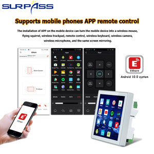 Sistema de Audio multihabitación, 4x25W, pantalla táctil, Control de voz, Android 10, cine en casa inteligente, amplificador de pared con WiFi activo - Product Image 3