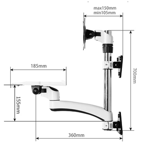 Aleación de aluminio Lcd Monitor Brazo y teclado Monitor Stand Workstation - Product Image 5