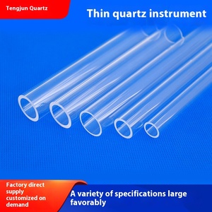 Tubo De Vidro De Quartzo Boca Terrestre Selada Aplicação Industrial para Laboratório Instrument Processing <span class=keywords><strong>Testing</strong></span> Featuring SiO2