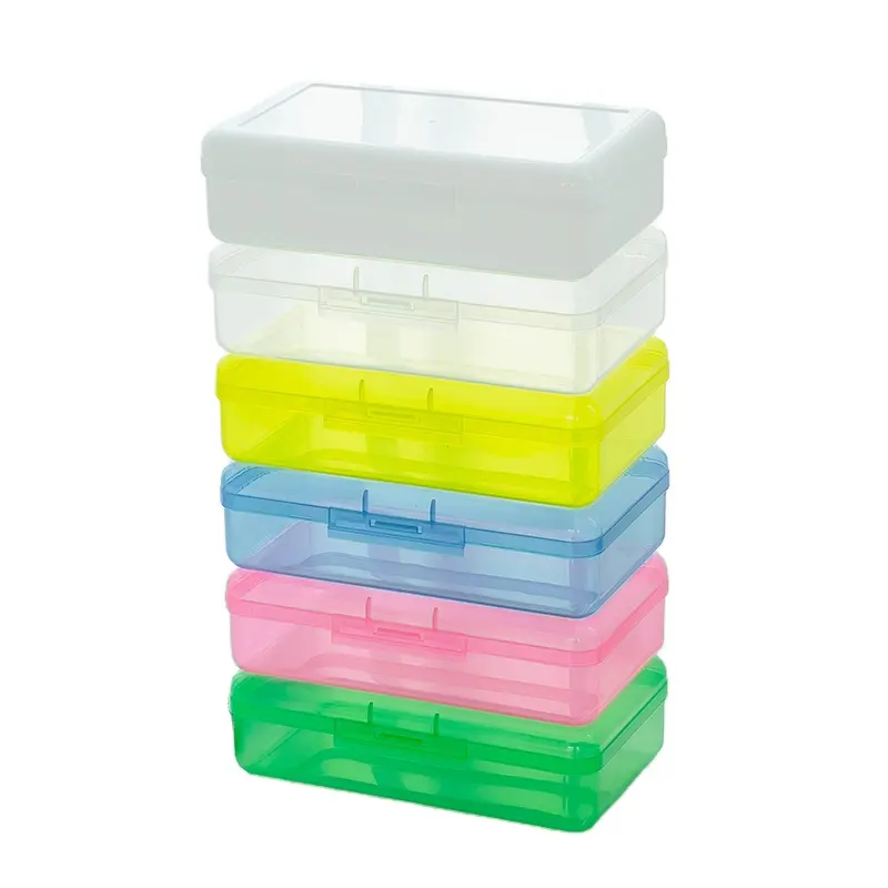 핫 세일 Pp 투명한 문구용품 학교 소녀를 위한 주문 명확한 플라스틱 착색된 연필 상자
