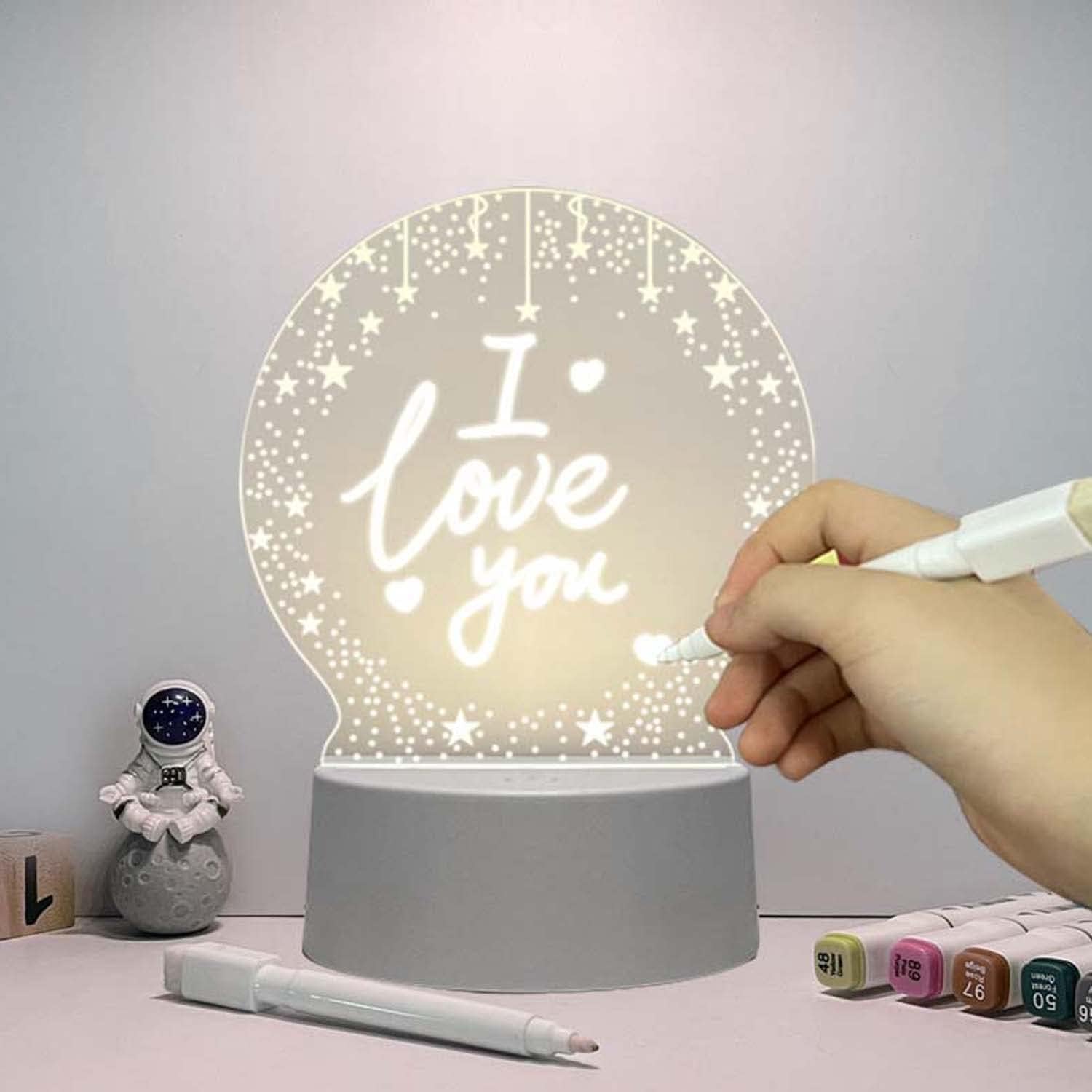 Round led note board