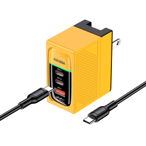 KAKUSIGA充電器 + データケーブルセット; 2つのスタイル、PD100W 3ポート急速充電 (2C1A) 充電器セットを選択できます - Product Image 2