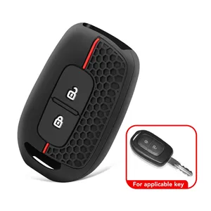 Dacia Duster Spring <span class=keywords><strong>Logan</strong></span> Sandero Stepway Lodgy用ルノー風光明媚なマスターDokker Dusterシリコンカーキーケースカバーキーチェーン