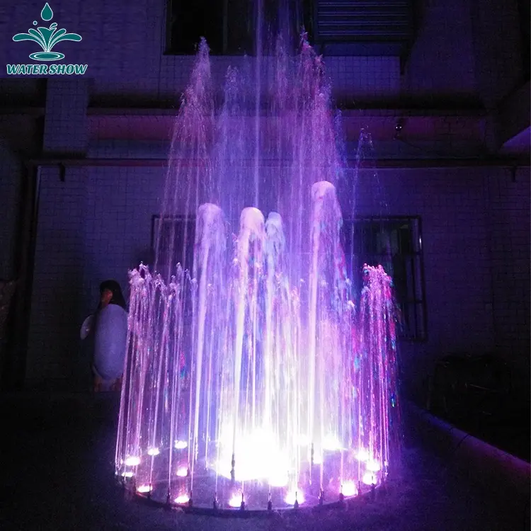 Gute preis bunte led-leuchten mini musical außen wasser brunnen