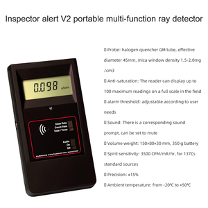 Contador <span class=keywords><strong>geiger</strong></span> radiação nuclear detector inspetor alerta v2 portátil detector raio multi-função - Product Image 3