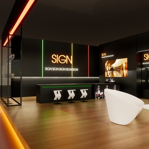 Thiết kế mới triển lãm thương mại hiển thị đồ nội thất dẫn đăng ký quảng cáo hộp Đèn Banner rượu vang cốc hiển thị kệ trưng bày - Product Image 2