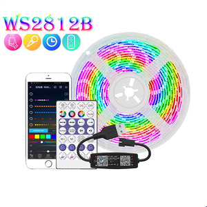 แถบไฟ LED แบบ USB ริบบิ้น5050 5V WS2812b RGB พร้อมตัวควบคุมอัจฉริยะ - Product Image 1
