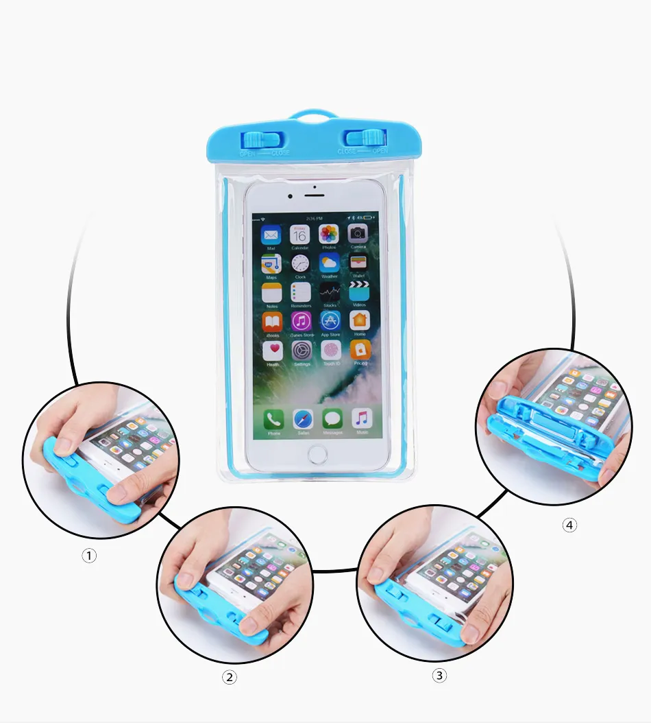 Mobiele Telefoon Accessoires Waterdichte Cover Transparant Telefoon Pouch Pvc Waterdichte Zakken Voor Smartphone