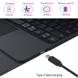 Rugged Folio Case with Integrated <strong>Keyboard</strong> for iPad Pro 11 12.9 12 9 2018-2022 <strong>Custom</strong> Backlit Trackpad Leather Clavier Teclado - Product Image 6