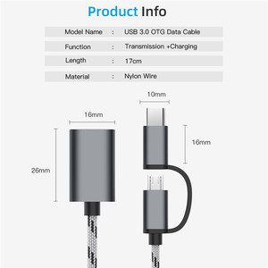 2025 Neue Ankunft Portable USB 3.0 Adapter Android OTG Micro USB Typ C Konverter PC Ladegerät USB-C Anschluss 2 1 Handys - Product Image 3
