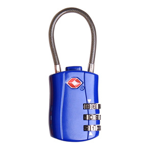 TSA 527 özel şifre asma kilit çelik kablo ile paslanmaz seyahat bagaj bavul küçük boyutu için 3 basamak güvenlik seyahat kilidi - Product Image 6