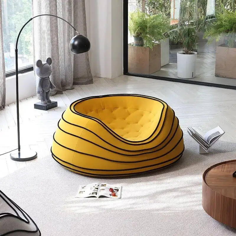 Único creativo ocio sala de estar algodón diseñador perezoso sofá reclinable pequeña familia Bean Bag sofá silla