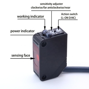 Sensor fotoeléctrico de distancia de reflexión difusa cuadrada serie E3Z con luces Color Sensor de marca Industrial Sensor fotoeléctrico - Product Image 4