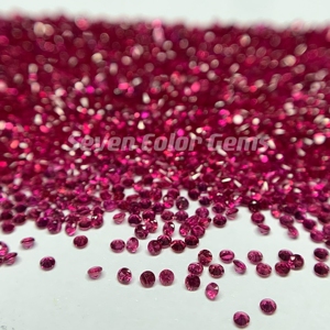 1.1MM Natural Gemstone <strong>Red</strong> Ruby Blood <strong>Red</strong> Color Round Brilliant Cut High Quality Ruby Crystal Stone , Price Per Carat. - Product Image 5